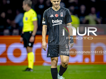 Besiktas JK midfielder Milot Rashica appears dejected during the match between Ajax and Besiktas at the Johan Cruijff ArenA for the UEFA Eur...