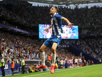 Jofre Carreras celebrates a goal during the match between RCD Espanyol and Villarreal CF, corresponding to week 7 of LaLiga EA Sports, at th...