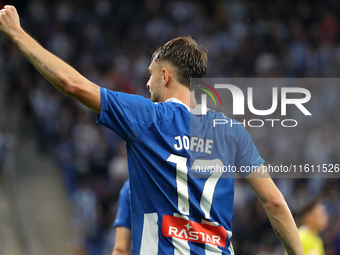 Jofre Carreras celebrates a goal during the match between RCD Espanyol and Villarreal CF, corresponding to week 7 of LaLiga EA Sports, at th...