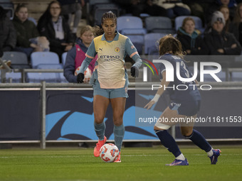 During the UEFA Women's Champions League Second Round 2nd Leg match between Manchester City and Paris FC at the Joie Stadium in Manchester,...