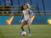 Laia Aleixandri #4 of Manchester City W.F.C. during the UEFA Women's Champions League Second Round 2nd Leg match between Manchester City and...