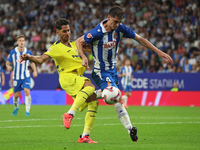 Marash Kumbulla and Ayoze Perez play during the match between RCD Espanyol and Villarreal CF, corresponding to week 7 of LaLiga EA Sports, a...