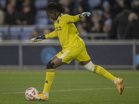 Chiamaka Nnadozie #16 (GK) of Paris FC during the UEFA Women's Champions League Second Round 2nd Leg match between Manchester City and Paris...