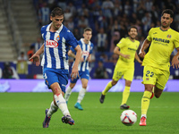 Marash Kumbulla plays during the match between RCD Espanyol and Villarreal CF, corresponding to week 7 of LaLiga EA Sports, at the RCDE Stad...