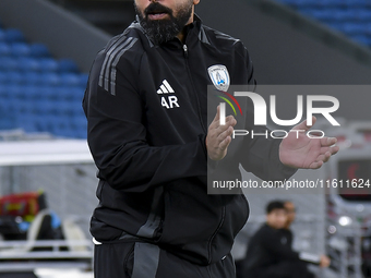 Ali Abdulla Al-Marri, head coach of Al Wakrah SC, reacts during the Ooredoo Qatar Stars League 24/25 match between Al Wakrah SC and Al Khor...