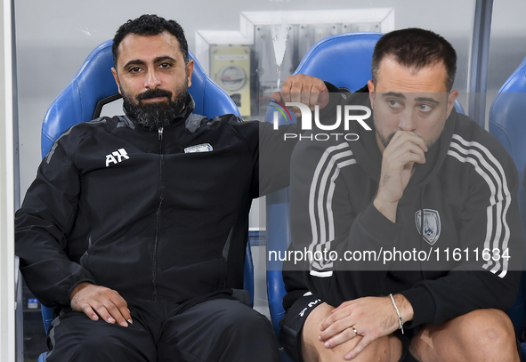 Ali Abdulla Al-Marri, head coach of Al Wakrah SC, during the Ooredoo Qatar Stars League 24/25 match between Al-Wakrah SC and Al-Khor SC at A...