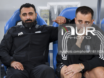 Ali Abdulla Al-Marri, head coach of Al Wakrah SC, during the Ooredoo Qatar Stars League 24/25 match between Al-Wakrah SC and Al-Khor SC at A...