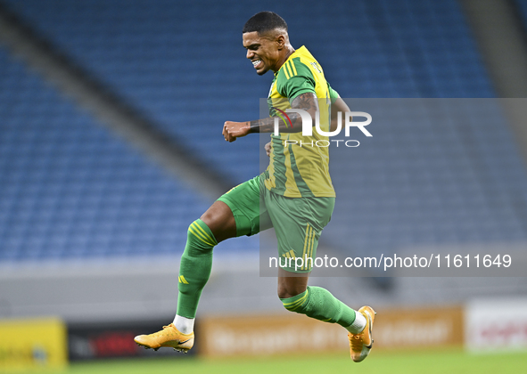 Ricardo Jorge Gomes of Al Wakrah SC celebrates after scoring the goal during the Ooredoo Qatar Stars League 24/25 match between Al-Wakrah SC...