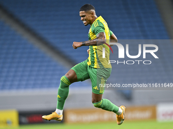 Ricardo Jorge Gomes of Al Wakrah SC celebrates after scoring the goal during the Ooredoo Qatar Stars League 24/25 match between Al-Wakrah SC...