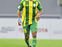 Abdelaziz Khaled S Metwalli (#25) of Al Wakrah plays during the Ooredoo Qatar Stars League 24/25 match between Al-Wakrah SC and Al-Khor SC a...