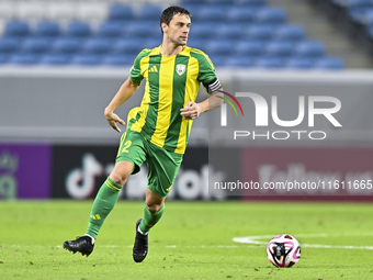 Lucas Mendes of Al Wakrah SC is in action during the Ooredoo Qatar Stars League 24/25 match between Al-Wakrah SC and Al-Khor SC at Al Janoub...