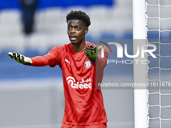 Ahmed Basher Ali of Al-Khor SC plays during the Ooredoo Qatar Stars League 24/25 match between Al-Wakrah SC and Al-Khor SC at Al Janoub Stad...