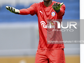 Ahmed Basher Ali of Al-Khor SC plays during the Ooredoo Qatar Stars League 24/25 match between Al-Wakrah SC and Al-Khor SC at Al Janoub Stad...