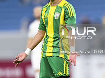 Ayoub Assal of Al Wakrah SC plays during the Ooredoo Qatar Stars League 24/25 match between Al-Wakrah SC and Al-Khor SC at Al Janoub Stadium...