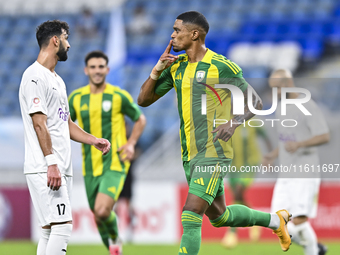 Ricardo Jorge Gomes of Al Wakrah SC celebrates after scoring the goal during the Ooredoo Qatar Stars League 24/25 match between Al-Wakrah SC...