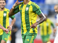 Ricardo Jorge Gomes of Al Wakrah SC celebrates after scoring the goal during the Ooredoo Qatar Stars League 24/25 match between Al-Wakrah SC...