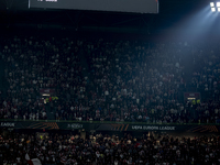 The scoreboard shows 4-0 during the match between Ajax and Besiktas at the Johan Cruijff ArenA for the UEFA Europa League - League phase - M...