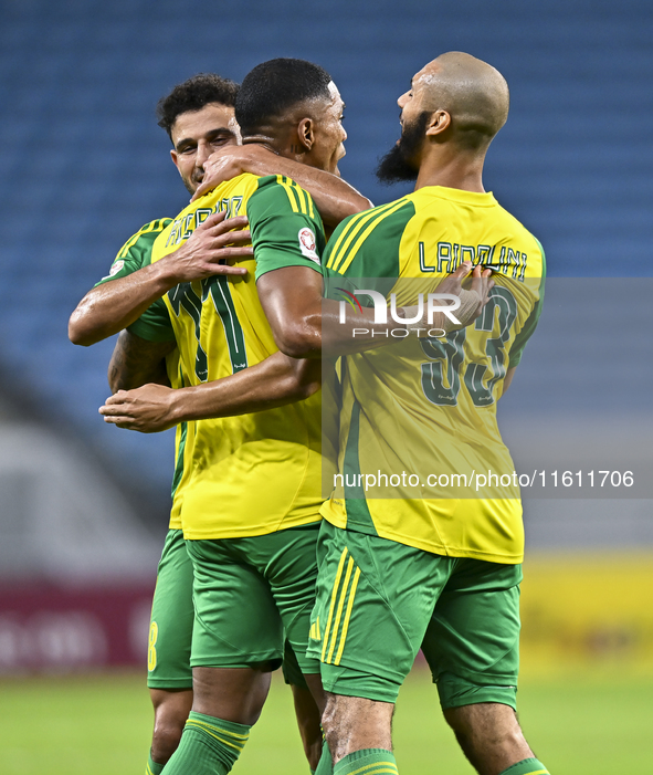 Ricardo Jorge Gomes of Al Wakrah SC celebrates after scoring a goal during the Ooredoo Qatar Stars League 24/25 match between Al-Wakrah SC a...