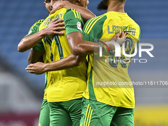 Ricardo Jorge Gomes of Al Wakrah SC celebrates after scoring a goal during the Ooredoo Qatar Stars League 24/25 match between Al-Wakrah SC a...