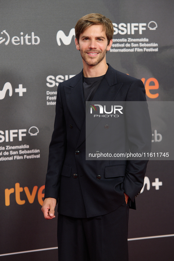 Marc Clotte attends the red carpet of the movie ''La Habitacion de al lado'' and the Donostia Award for Pedro Almodovar during the 72nd San...