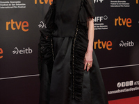 Tilda Swinton attends the red carpet of the movie ''La Habitacion de al Lado'' and the Donostia Award for Pedro Almodovar during the 72nd Sa...