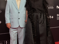 Tilda Swinton and Pedro Almodovar attend the red carpet of the movie ''La Habitacion de al Lado'' and the Donostia Award for Pedro Almodovar...