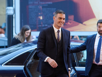 Pedro Sanchez attends the red carpet of the movie ''La Habitacion de al lado'' and the Donostia Award for Pedro Almodovar during the 72nd Sa...