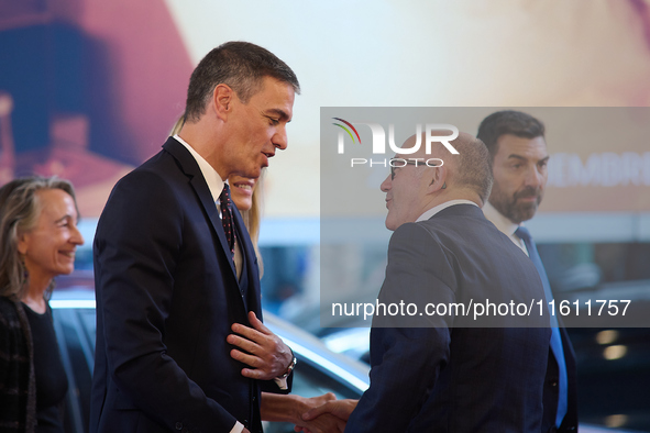 Pedro Sanchez attends the red carpet of the movie ''La Habitacion de al lado'' and the Donostia Award for Pedro Almodovar during the 72nd Sa...