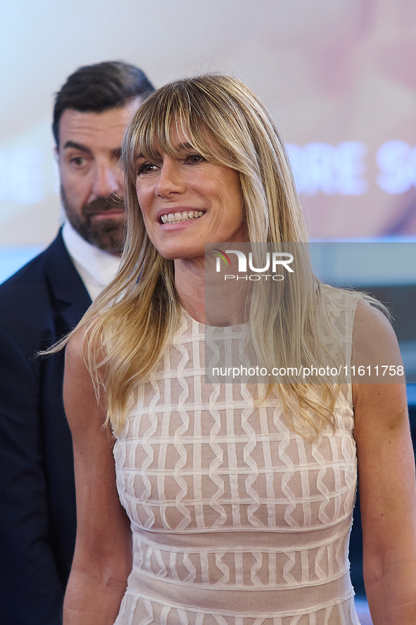 Begona Gomez attends the red carpet of the movie ''La Habitacion de al lado'' and the Donostia Award for Pedro Almodovar during the 72nd San...