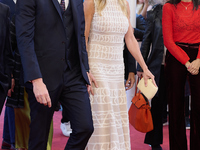 Begona Gomez and Pedro Sanchez attend the red carpet of the movie ''La Habitacion de al lado'' and the Donostia Award for Pedro Almodovar du...