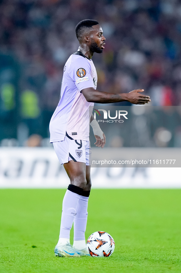 Inaki Williams of Athletic Club during the UEFA Europa League 2024/25 League Phase MD1 match between AS Roma and Athletic Club at Stadio Oli...