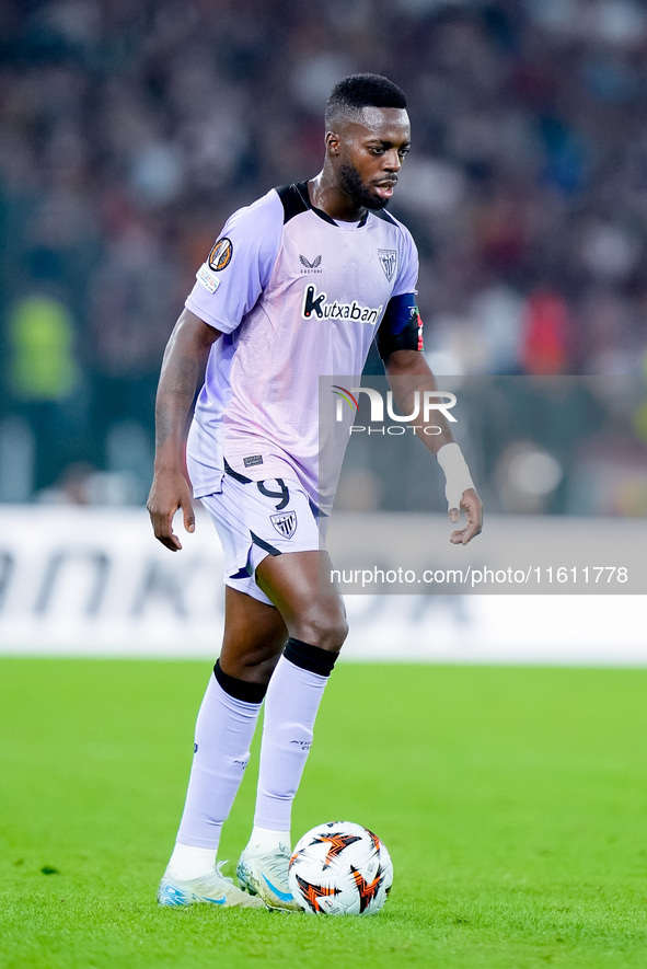 Inaki Williams of Athletic Club during the UEFA Europa League 2024/25 League Phase MD1 match between AS Roma and Athletic Club at Stadio Oli...