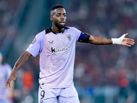 Inaki Williams of Athletic Club gestures during the UEFA Europa League 2024/25 League Phase MD1 match between AS Roma and Athletic Club at S...