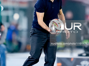 Ivan Juric head coach of AS Roma during the UEFA Europa League 2024/25 League Phase MD1 match between AS Roma and Athletic Club at Stadio Ol...