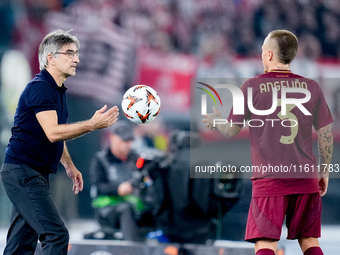 Ivan Juric head coach of AS Roma during the UEFA Europa League 2024/25 League Phase MD1 match between AS Roma and Athletic Club at Stadio Ol...