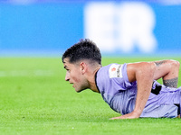 Benat Prados of Athletic Club lies on the pitch during the UEFA Europa League 2024/25 League Phase MD1 match between AS Roma and Athletic Cl...