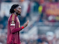 Manu Kone' of AS Roma gestures during the UEFA Europa League 2024/25 League Phase MD1 match between AS Roma and Athletic Club at Stadio Olim...