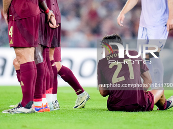 Paulo Dybala of AS Roma looks on during the UEFA Europa League 2024/25 League Phase MD1 match between AS Roma and Athletic Club at Stadio Ol...