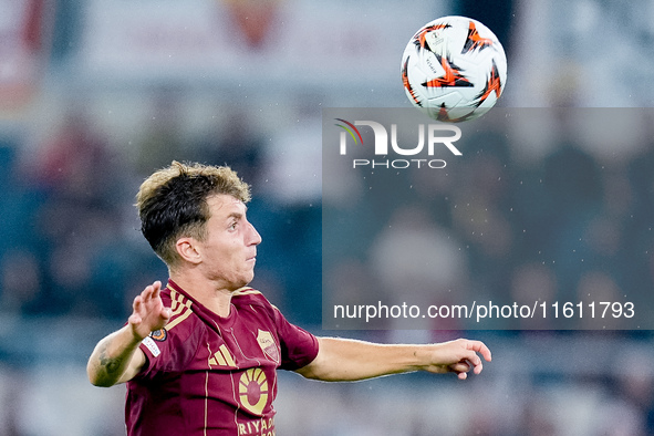 Tommaso Baldanzi of AS Roma during the UEFA Europa League 2024/25 League Phase MD1 match between AS Roma and Athletic Club at Stadio Olimpic...