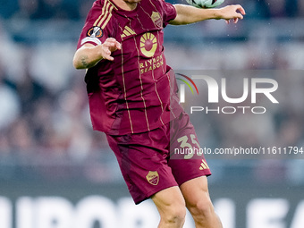 Tommaso Baldanzi of AS Roma during the UEFA Europa League 2024/25 League Phase MD1 match between AS Roma and Athletic Club at Stadio Olimpic...