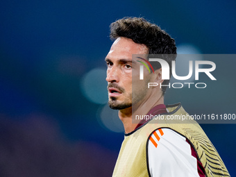 Mats Hummels of AS Roma looks on during the UEFA Europa League 2024/25 League Phase MD1 match between AS Roma and Athletic Club at Stadio Ol...