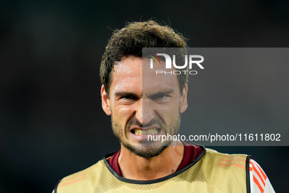 Mats Hummels of AS Roma looks on during the UEFA Europa League 2024/25 League Phase MD1 match between AS Roma and Athletic Club at Stadio Ol...