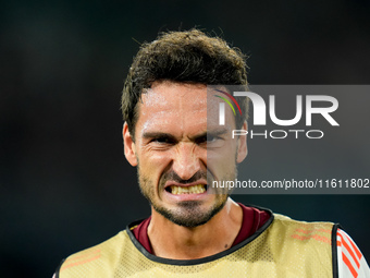 Mats Hummels of AS Roma looks on during the UEFA Europa League 2024/25 League Phase MD1 match between AS Roma and Athletic Club at Stadio Ol...