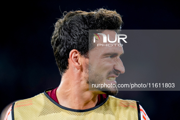 Mats Hummels of AS Roma looks on during the UEFA Europa League 2024/25 League Phase MD1 match between AS Roma and Athletic Club at Stadio Ol...