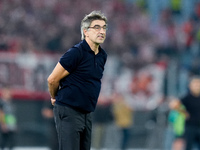 Ivan Juric head coach of AS Roma looks on during the UEFA Europa League 2024/25 League Phase MD1 match between AS Roma and Athletic Club at...