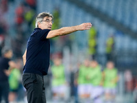 Ivan Juric head coach of AS Roma gestures during the UEFA Europa League 2024/25 League Phase MD1 match between AS Roma and Athletic Club at...