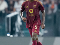 Evan Ndicka of AS Roma during the UEFA Europa League 2024/25 League Phase MD1 match between AS Roma and Athletic Club at Stadio Olimpico on...