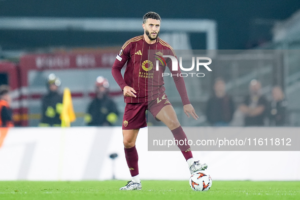 Mario Hermoso of AS Roma during the UEFA Europa League 2024/25 League Phase MD1 match between AS Roma and Athletic Club at Stadio Olimpico o...