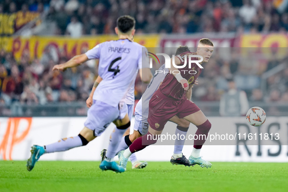 Artem Dovbyk of AS Roma during the UEFA Europa League 2024/25 League Phase MD1 match between AS Roma and Athletic Club at Stadio Olimpico on...