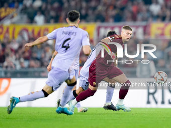 Artem Dovbyk of AS Roma during the UEFA Europa League 2024/25 League Phase MD1 match between AS Roma and Athletic Club at Stadio Olimpico on...